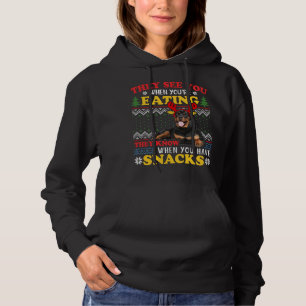 Rottweiler Ugly Christmas Hoodie Dog Lover Xmas Gi