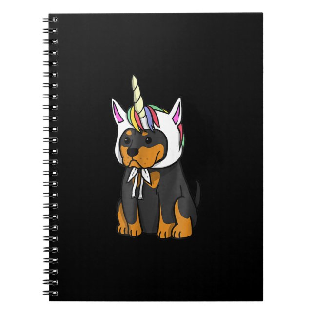 Rottweiler Unicorn Dog Notebook (Front)