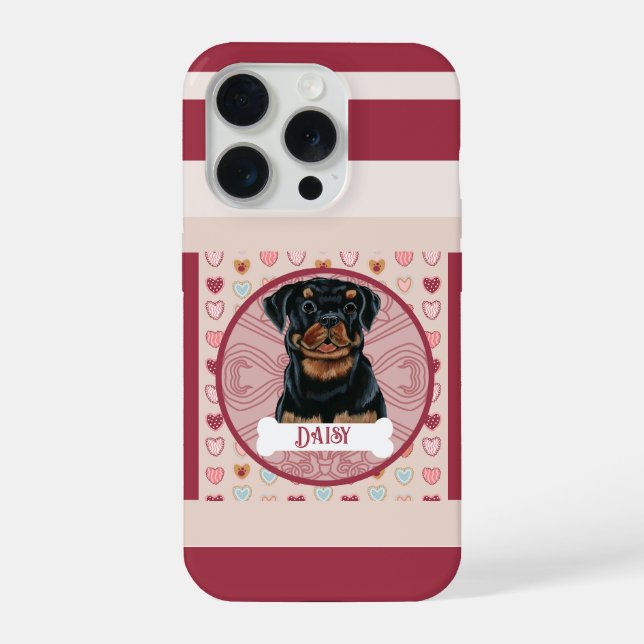 Rottweiler Valentine Heart iPhone 11 Pro Case  (Back)