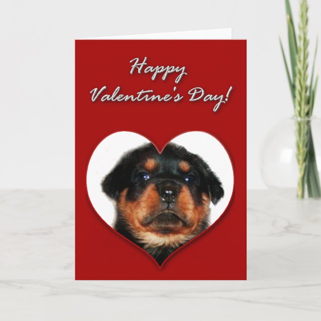 Rottweiler Valentines Day Card (Front)
