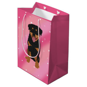 Rottweiler Valentines Day Medium Gift Bag