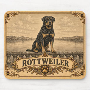Rottweiler, Vintage Heritage Dog Mouse Mat
