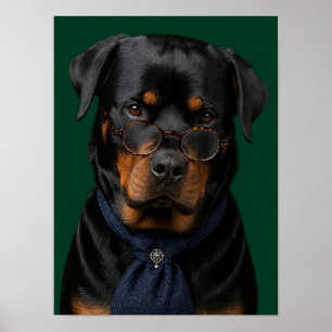 Rottweiler Wall Art — Distinguished Professor Pet