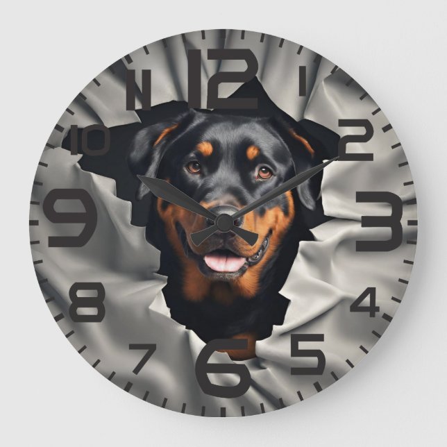 Rottweiler Wall Clock (Front)