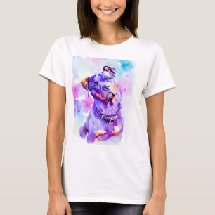 Rottweiler Watercolor Portrait 1 T-Shirt