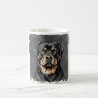 Rottweiler Watercolour Portrait Coffee Mug