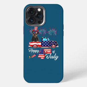 Rottweiler Wearing Sunglasses American Flag On iPhone 13 Pro Max Case