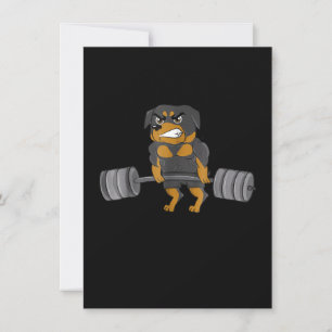 Rottweiler Weightlifting Bodybuilding Dog Thank You Card
