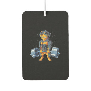 Rottweiler Weightlifting Funny Deadlift Men Fitnes Car Air Freshener