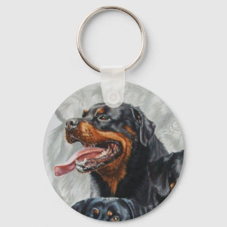 Rottweiler wGhost Key Ring