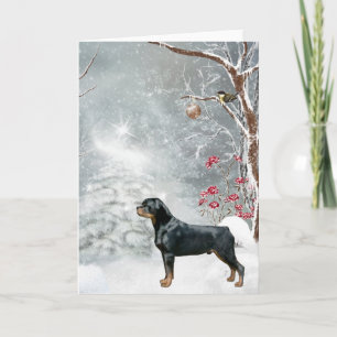 Rottweiler Winter Wonderland Holiday Card