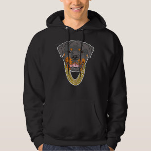 Rottweiler With Gold Chains Sticker Phone Case Hoodie