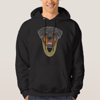 Rottweiler With Gold Chains Sticker   Phone Case Hoodie