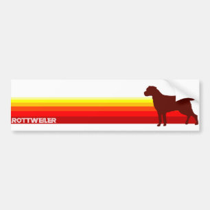 Rottweiler With Stripes Bumper Sticker