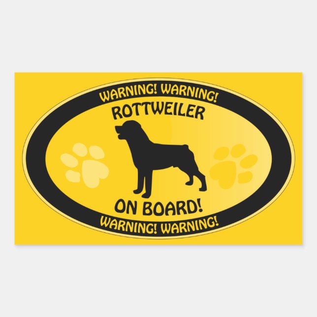 Rottweiler Xing Rectangular Sticker (Front)