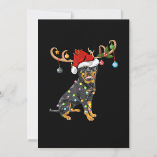 Rottweiler Xmas Gift Santas Reindeer Rottweiler Announcement