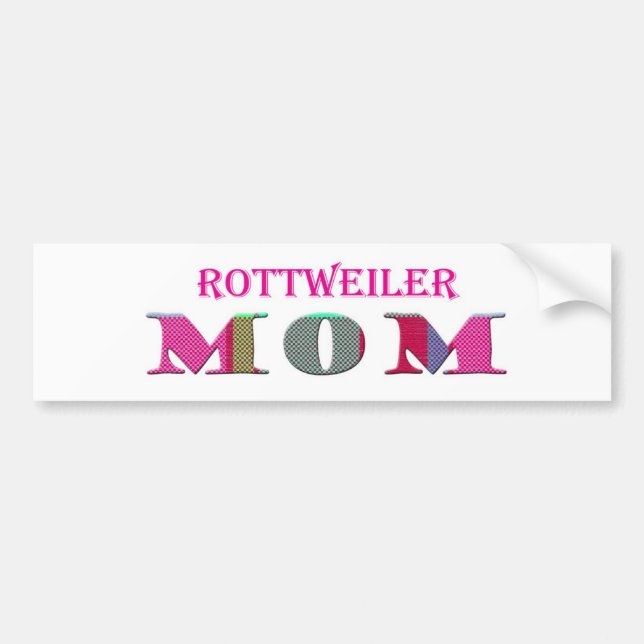 RottweilerMom Bumper Sticker (Front)