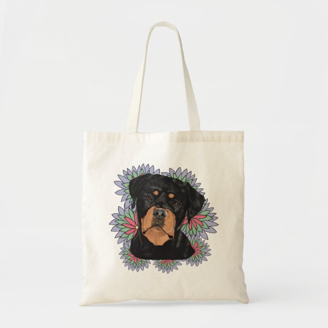 Rottweilers are Delicate Flowers Tote Bag (Front)