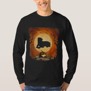 Rottweilers Full Moon Animal Silhouette Halloween T-Shirt