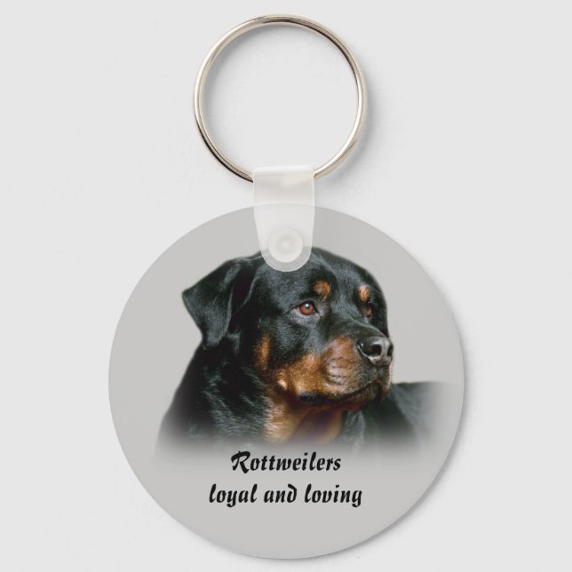 Rottweilers Loyal and Loving Keychain (Front)