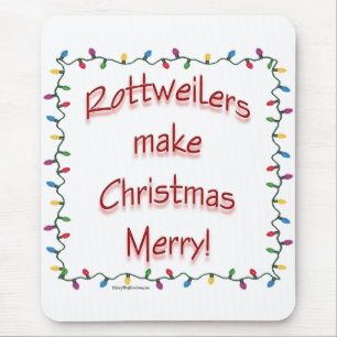 Rottweilers Make Christmas Merry Mouse Mat