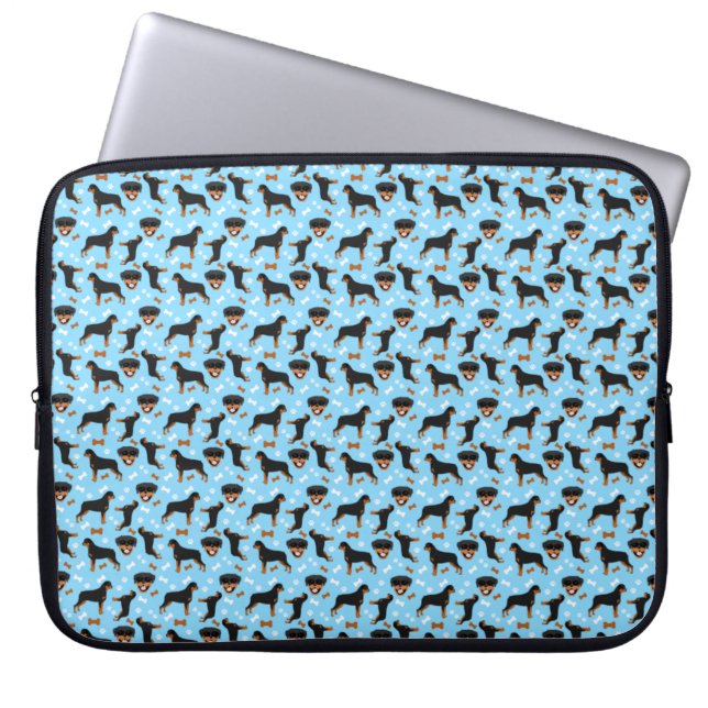 Rottweilers Rottie Dog Pattern Laptop Sleeve (Front)