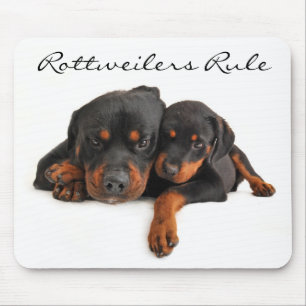 Rottweilers Rule Mum and Puppy Rottweiler Mousepad