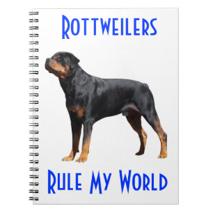Rottweilers Rule My World Puppy Dog Notebook