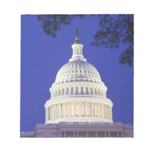 Rotunda of U.S. Capitol at night, Washington Notepad