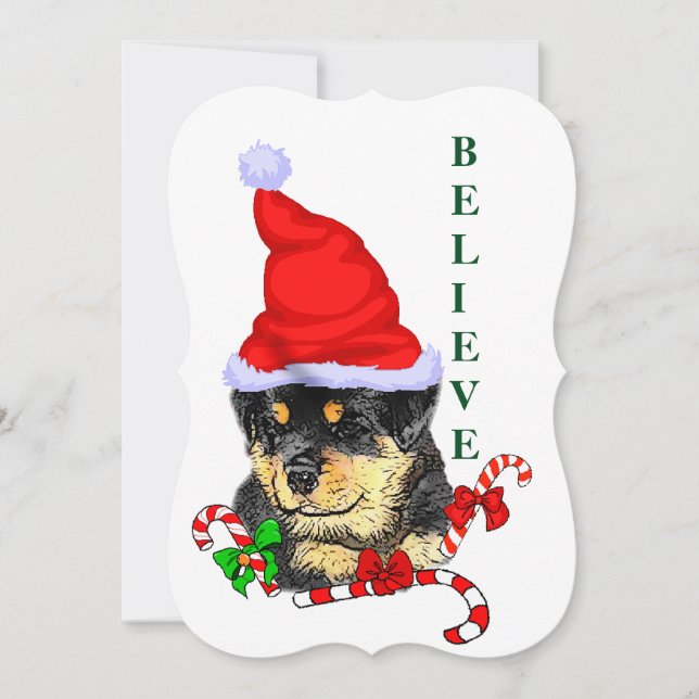 Rotweiler Christmas Holiday Card (Front)