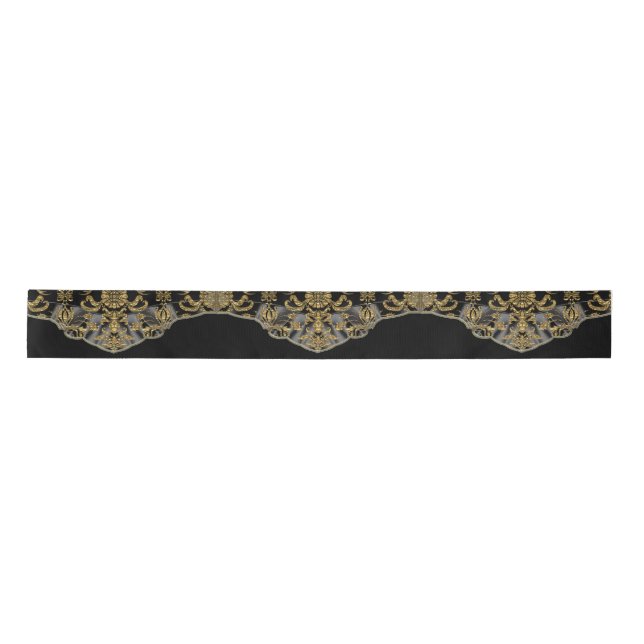 Roubaix Ornate Baroque  Satin Ribbon (Front)