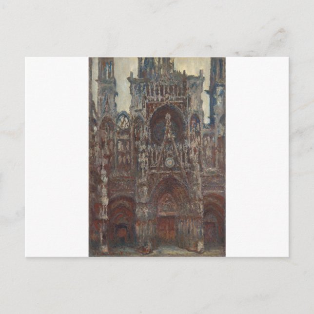 Rouen Cathedral, evening, harmony in brown Postcard (Front)