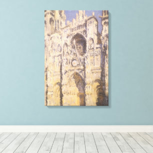 Rouen Cathedral, Harmony Blue Gold by Claude Monet Canvas Print