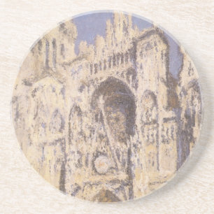 Rouen Cathedral, Harmony Blue Gold by Claude Monet Coaster