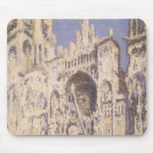 Rouen Cathedral, Harmony Blue Gold by Claude Monet Mouse Mat