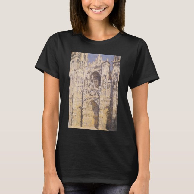 Rouen Cathedral, Harmony Blue Gold by Claude Monet T-Shirt (Front)