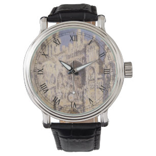 Rouen Cathedral, Harmony Blue Gold by Claude Monet Watch