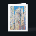 Rouen Cathedral (Sunlight), Monet Card<br><div class="desc">Oscar-Claude Monet (14 November 1840 - 5 December 1926) was a French patent, a founder of French Impresist painting and the most consistent and prolific er of the movement's philosophy of expressing one's perceptions nature, especially as applied before plein air landscape painting. The term ""Impression"" is derived from the title...</div>