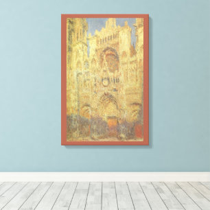 Rouen Cathedral, Sunset by Claude Monet Canvas Print