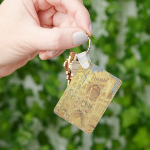 Rouen Cathedral, Sunset by Claude Monet Key Ring