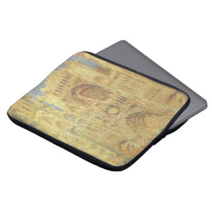 Rouen Cathedral, Sunset by Claude Monet Laptop Sleeve