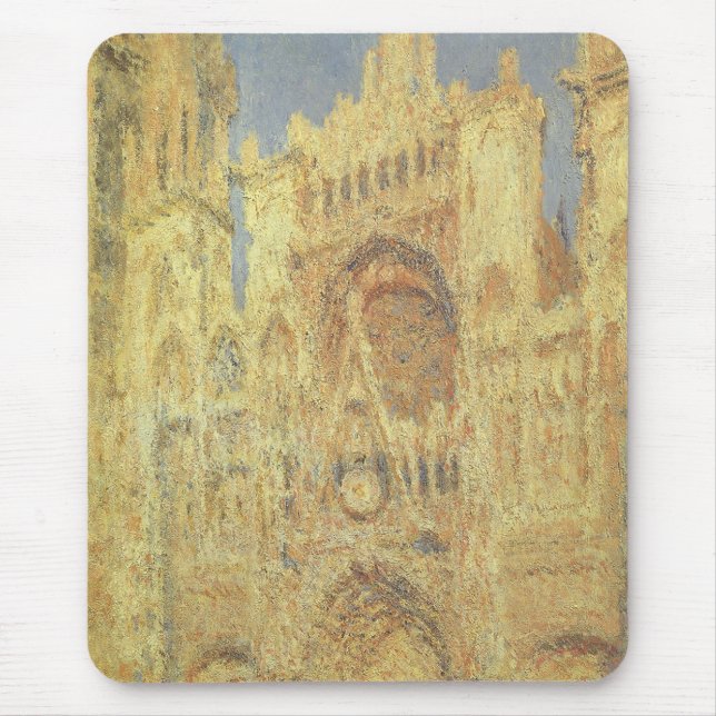Rouen Cathedral, Sunset by Claude Monet Mouse Mat (Front)