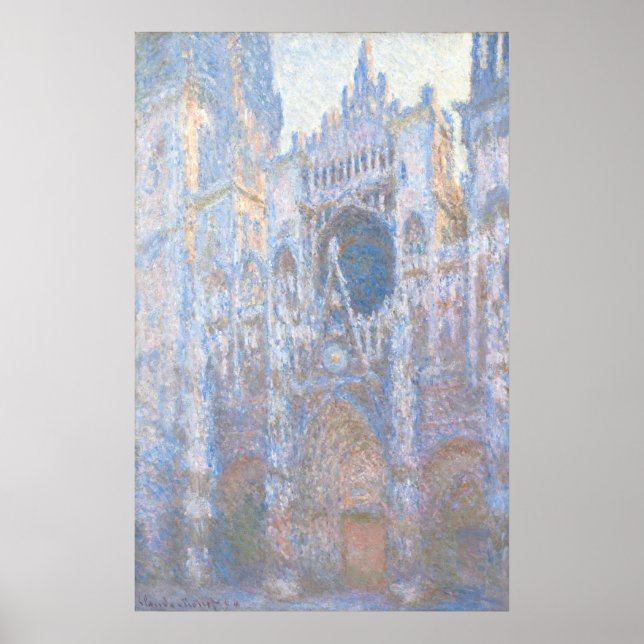 Rouen Cathedral West Façade, Claude Monet Fine Art Poster (Front)