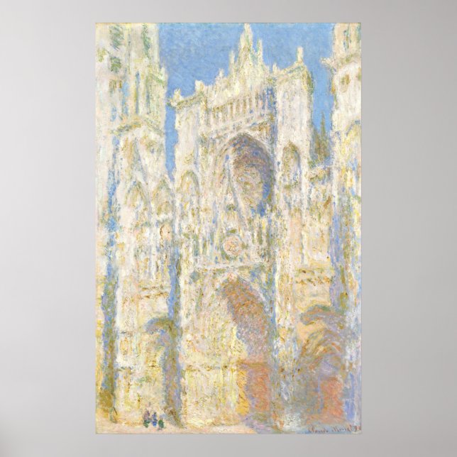 Rouen Cathedral West Façade, Claude Monet Fine Art Poster (Front)