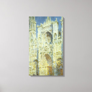 Rouen Cathedral West Facade Sunlight, Claude Monet Canvas Print