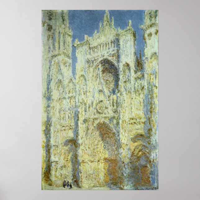 Rouen Cathedral West Facade Sunlight, Claude Monet Poster (Front)