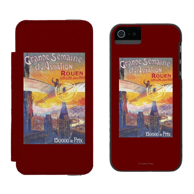Rouen, France - Pilot and Plane Incipio iPhone Wallet Case (Side by Side)