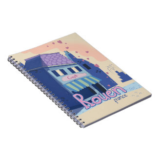Rouen france travel poster. notebook