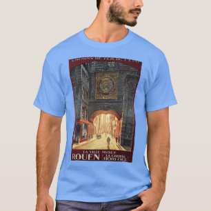 Rouen Normandy France Vintage French Railway Trave T-Shirt