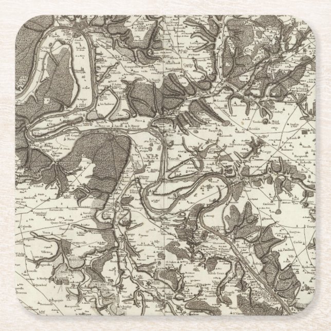 Rouen Square Paper Coaster (Front)